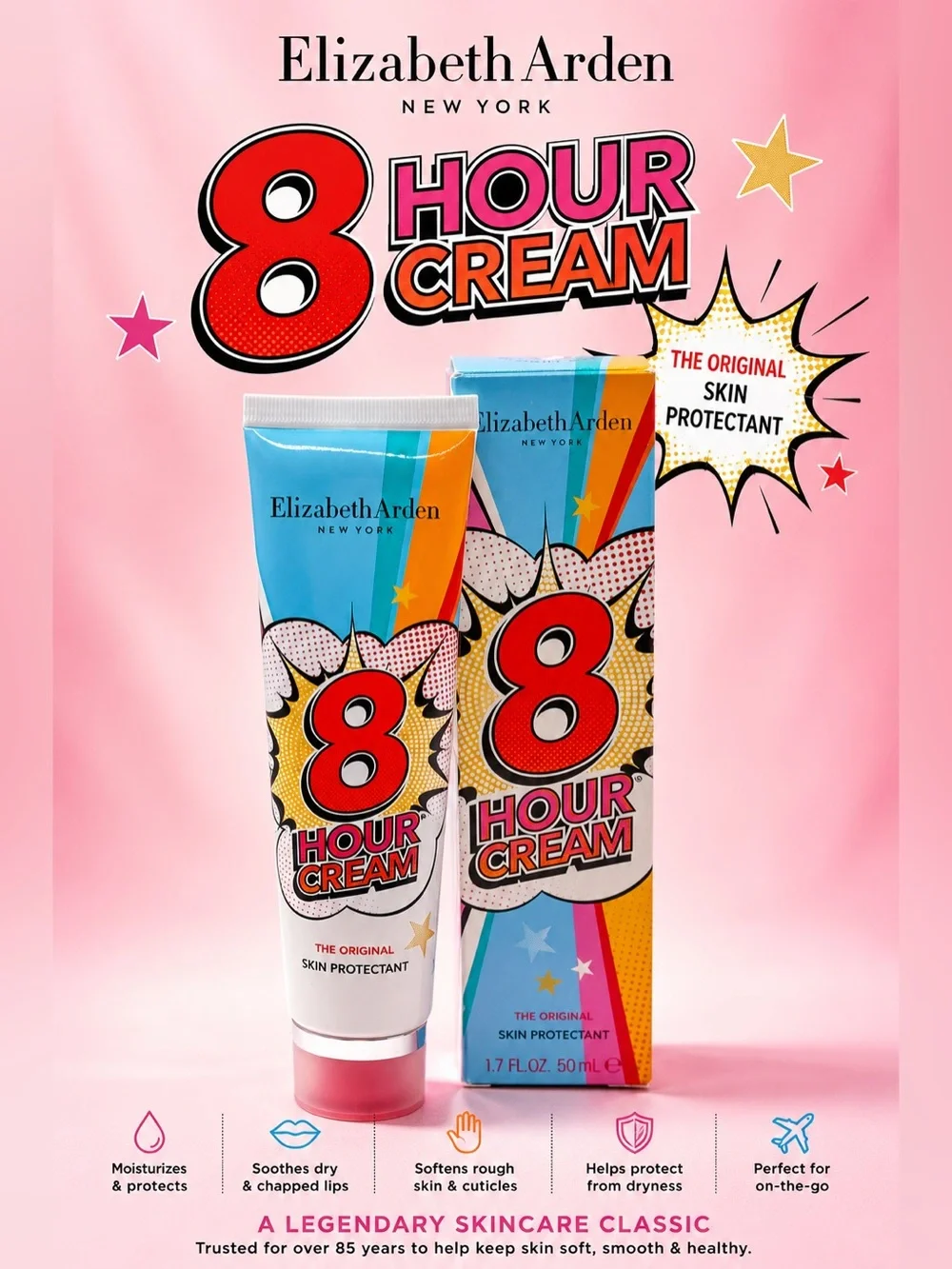 Elizabeth Arden 8 Hour Cream Original Skin Protectant 1.7 oz Pop Art Edition NIB